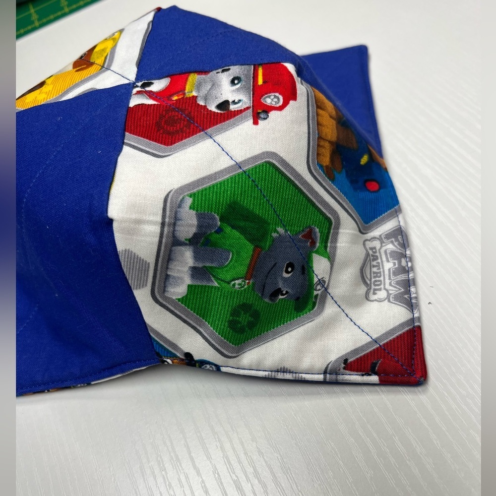 Hand Crafted Bowl Cozy Bowl Holder Microwavable  Cotton Padded Paw Patrol Blue - Picture 6 of 8